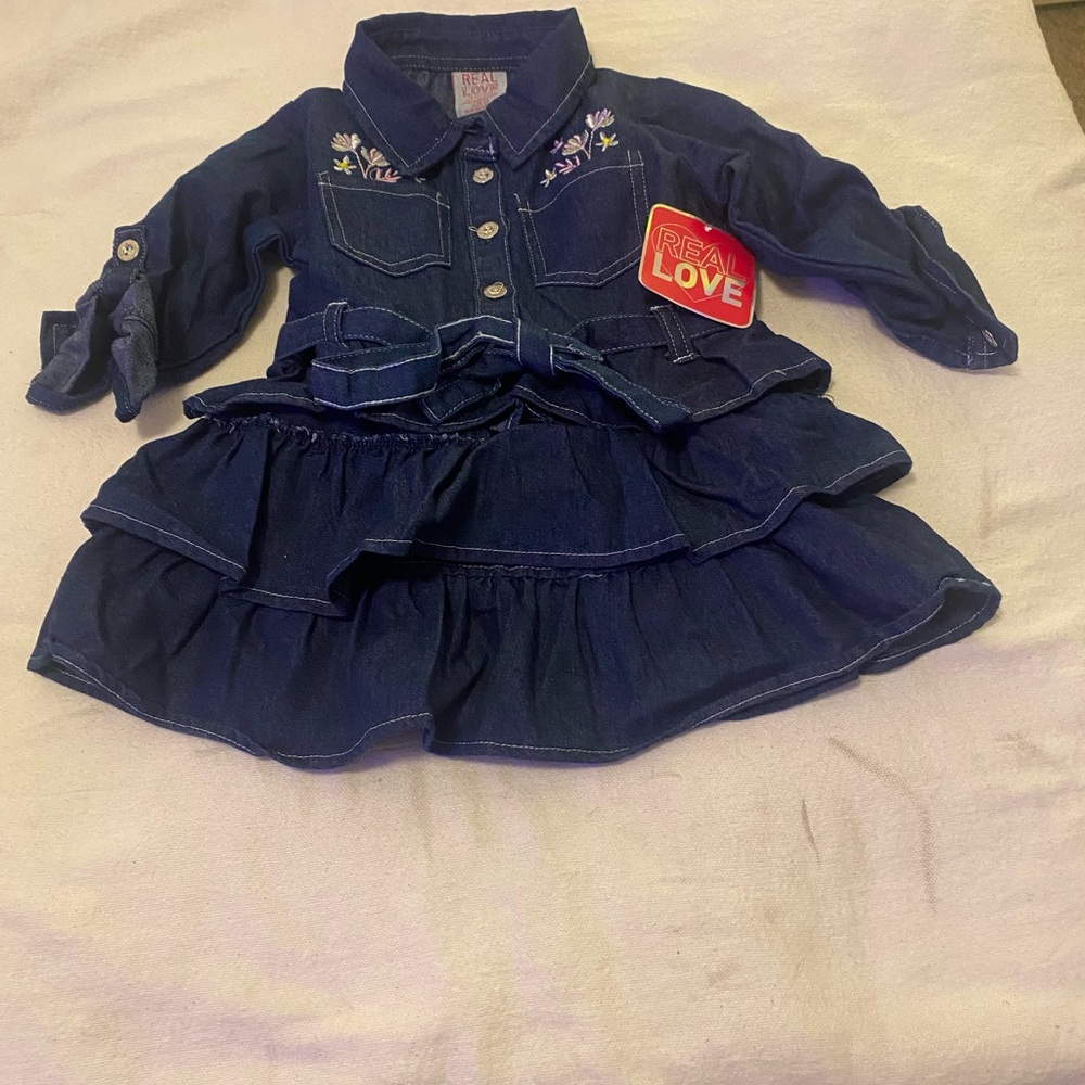 Kids Denim Dress Set